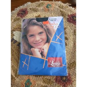 New‎ Levante Italy STOCKINGS CHILD SIZE Blue BluMarine Size 4 - 3/5 Years